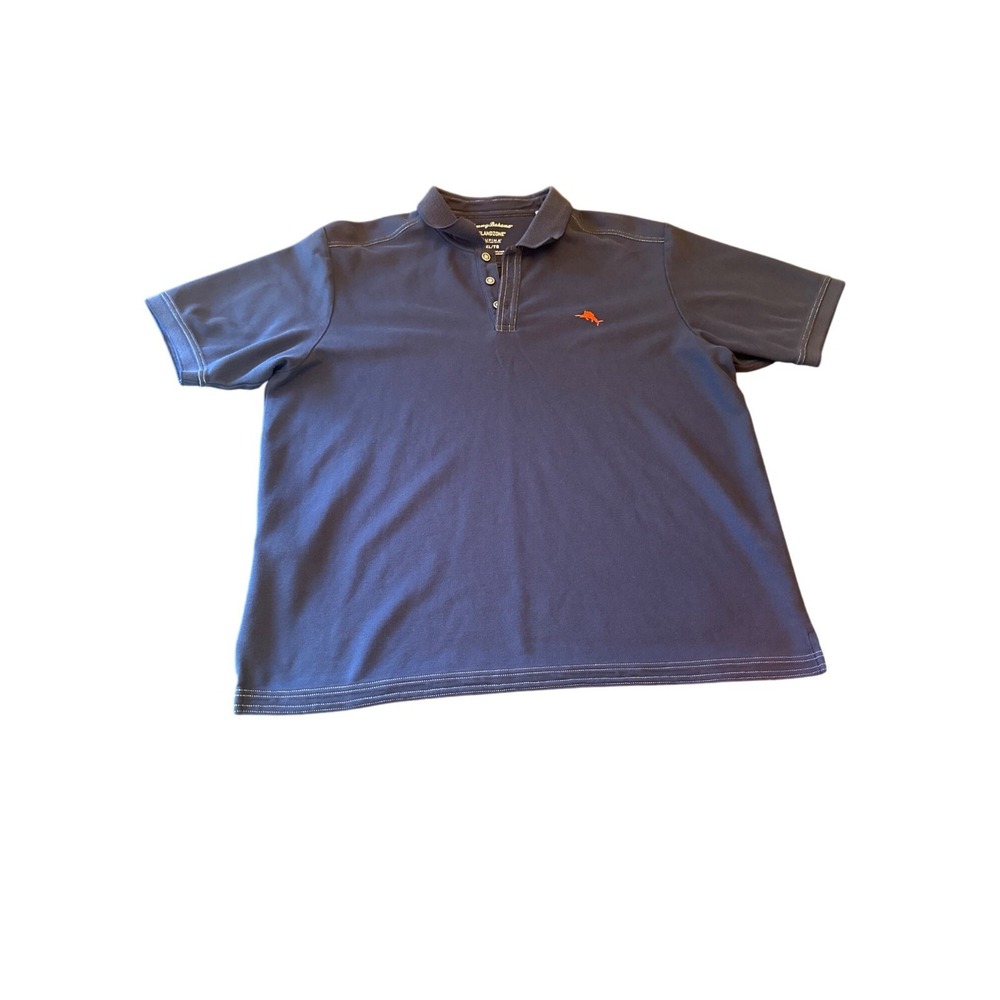 Tommy Bahama IslandZone Mens Polo Shirt XL Supima‎ Cotton Blend Navy